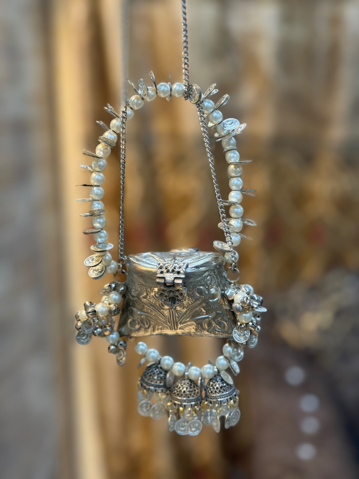 Stylish Indian Kundan Metal Clutch_Small Size_New Arrival