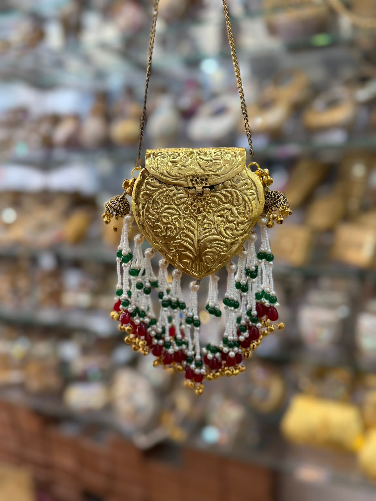 Stylish Indian Designer Metal Clutch_Medium Size_New Arrival