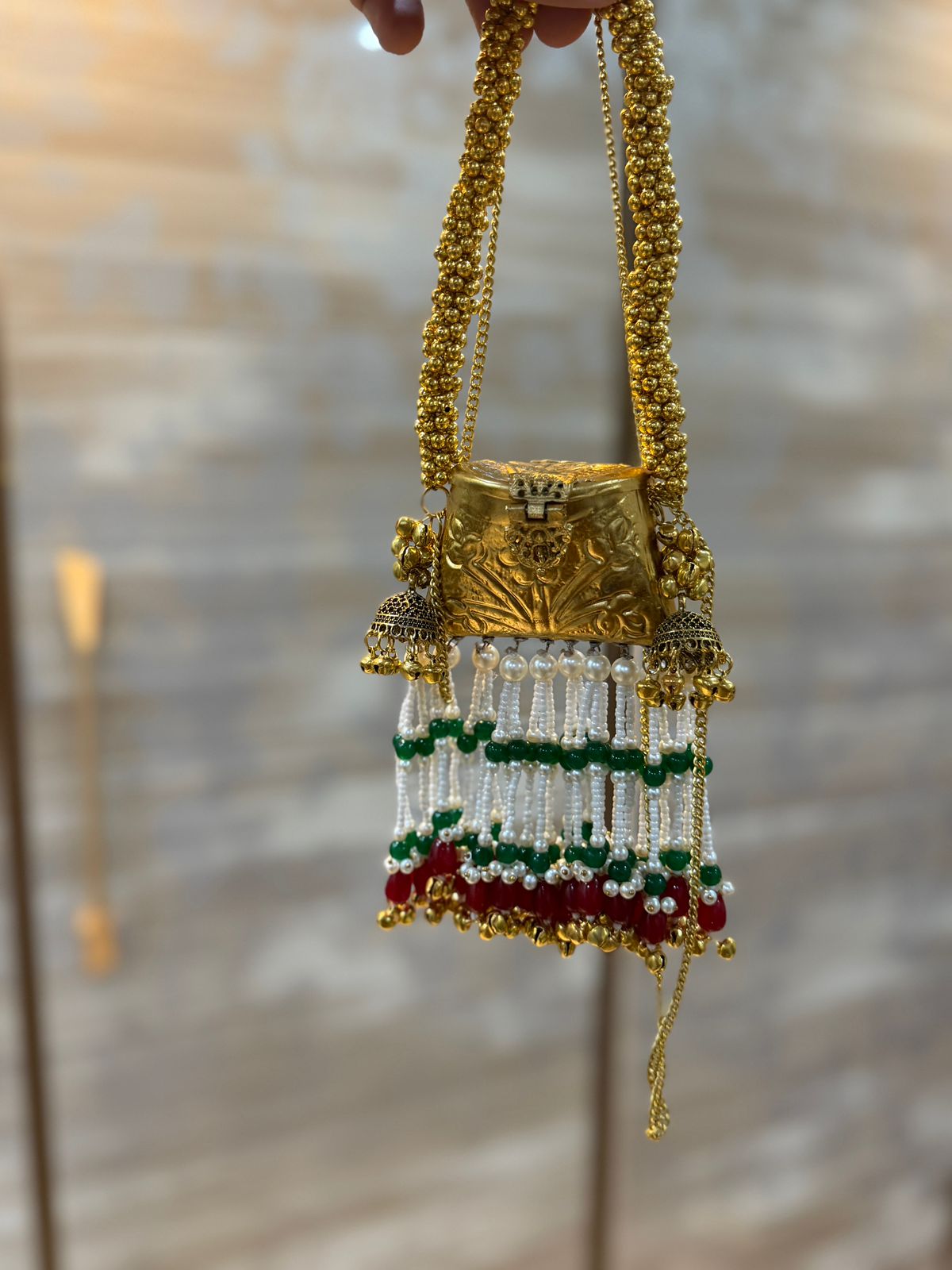 Stylish Indian Designer Metal Clutch_Medium Size_New Arrival