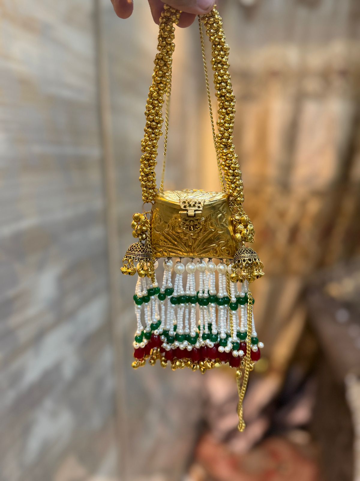 Stylish Indian Designer Metal Clutch_Medium Size_New Arrival