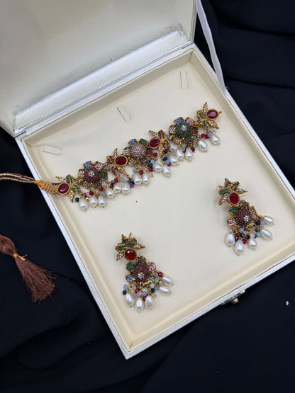 Royal Turkish Designer Choker Set | Wedding Collection – Design 12