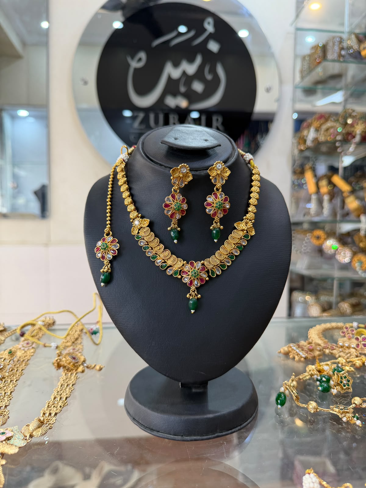 Royal Golden Rajwadi Choker Set – Bridal Necklace & Earrings + TIKKA | Wedding Collection | New Arrival  22