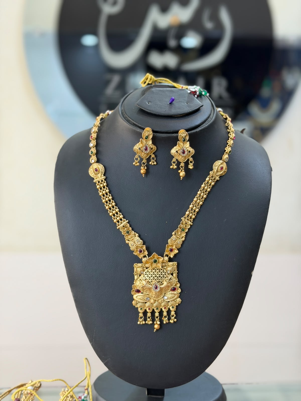 Royal Golden Rajwadi Mala Set – Bridal Necklace & Earrings | Wedding Collection | New Arrival