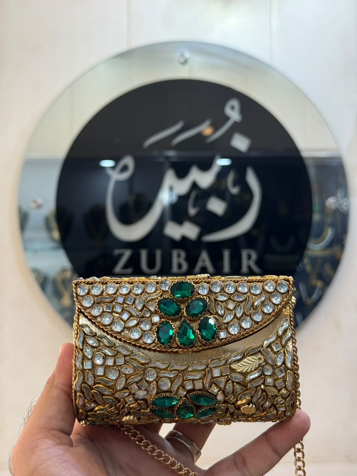 Stylish Kundan Turkish Designer Clutch_Medium Size_New Arrival_ Design 2