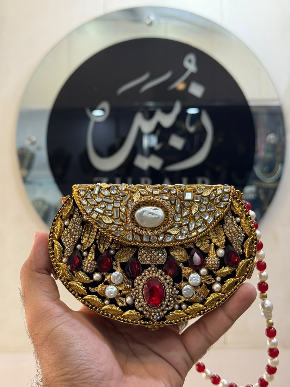 Stylish Kundan Turkish Designer Clutch_Medium Size_New Arrival_ Design 4