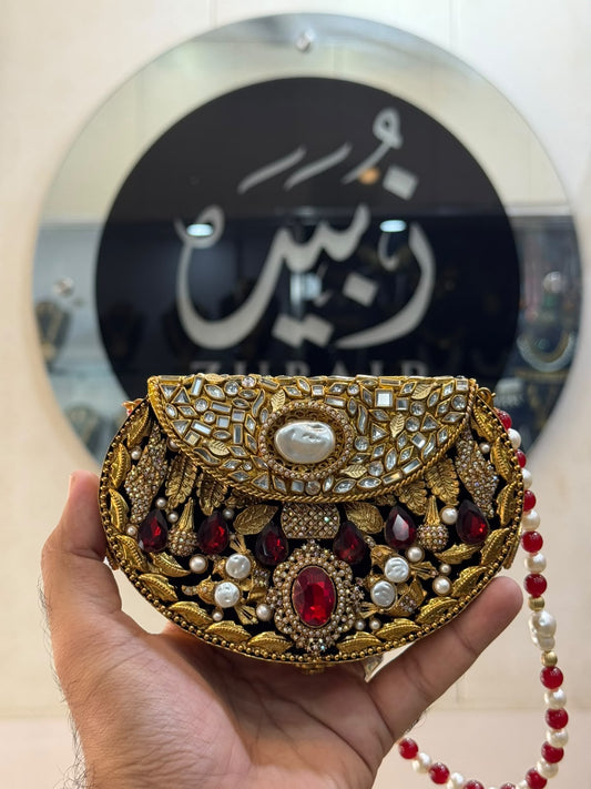 Stylish Kundan Turkish Designer Clutch_Medium Size_New Arrival_ Design 4