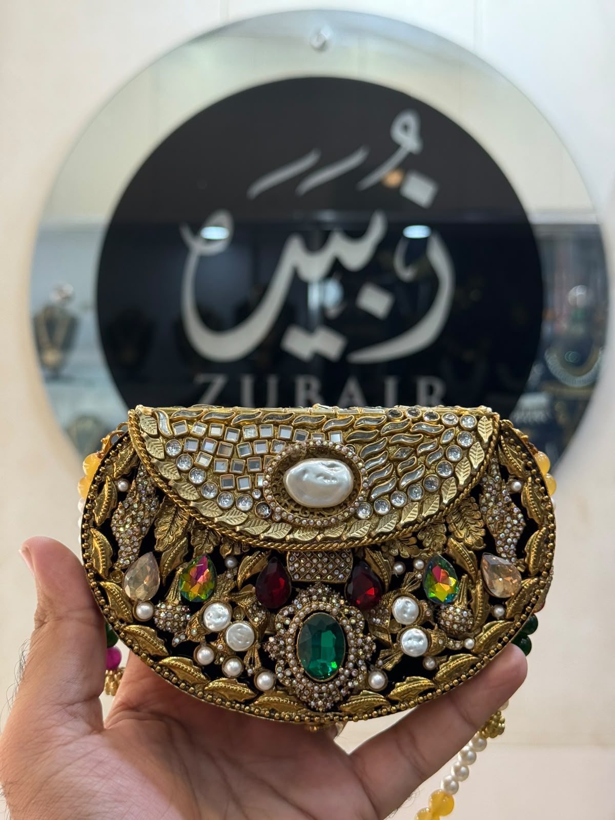 Stylish Kundan Turkish Designer Clutch_Medium Size_New Arrival_ Design 5