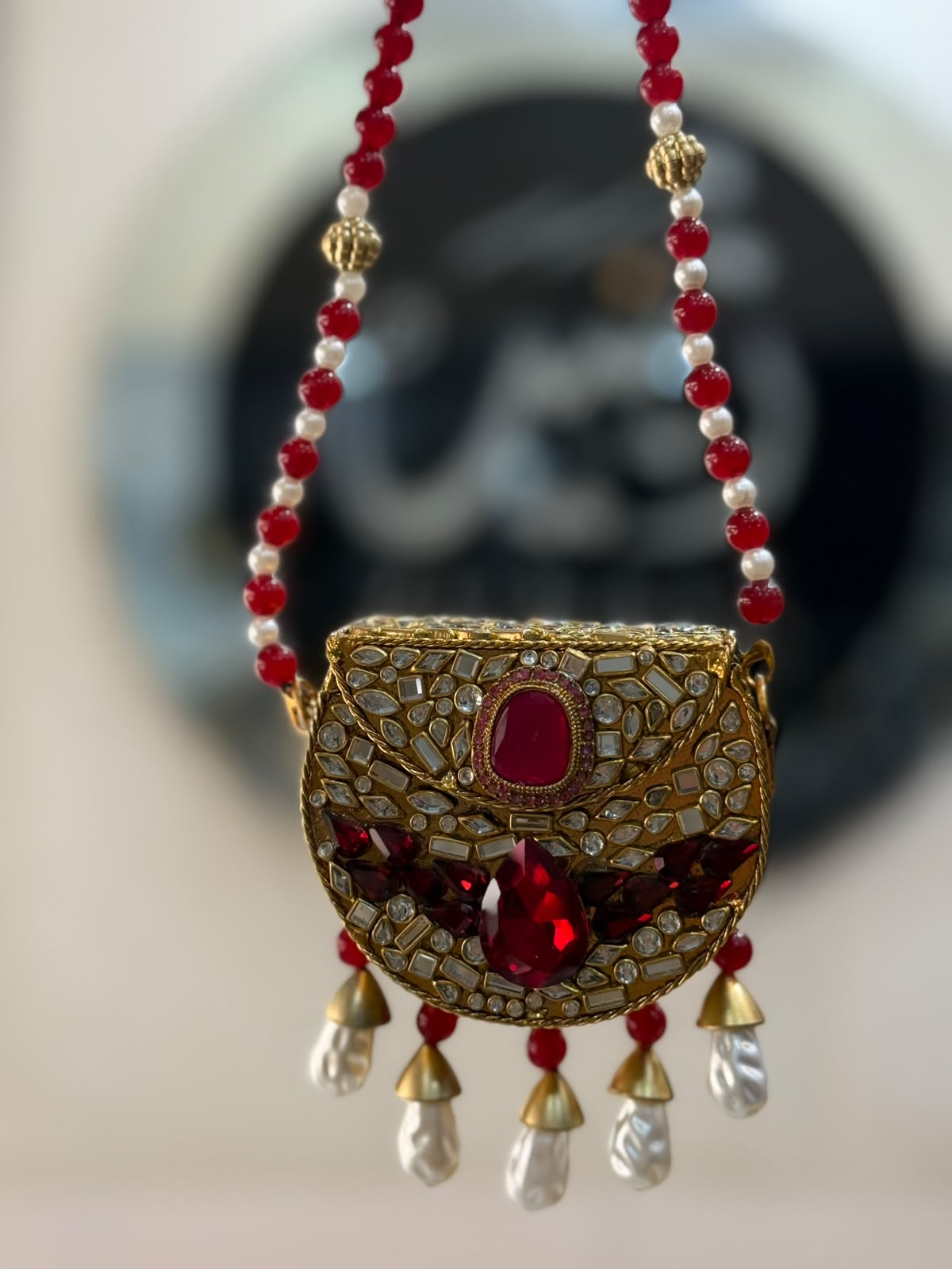 Stylish Kundan Turkish Designer Clutch_Small Size_New Arrival_ Design 1