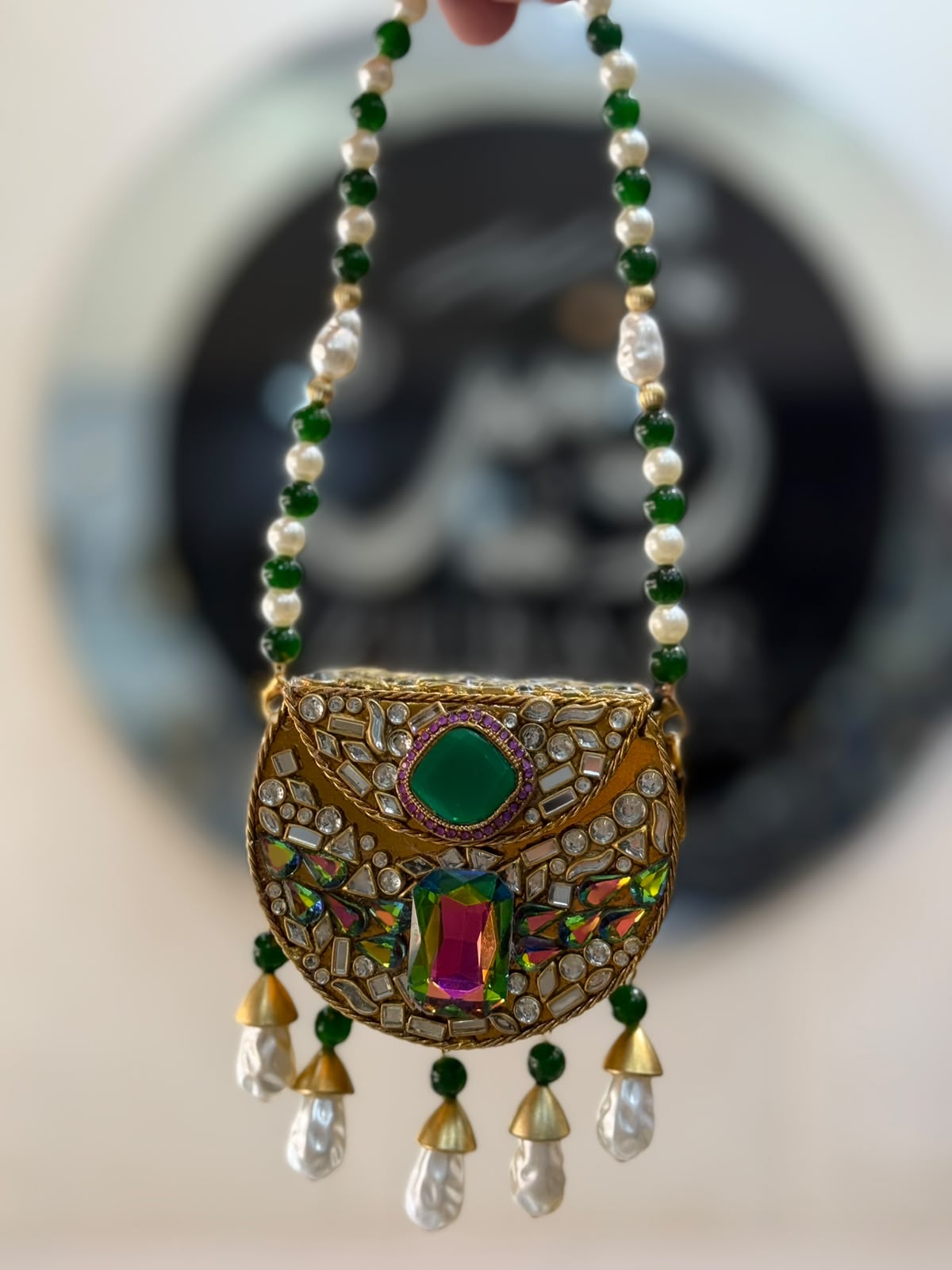 Stylish Kundan Turkish Designer Clutch_Small Size_New Arrival_ Design 4