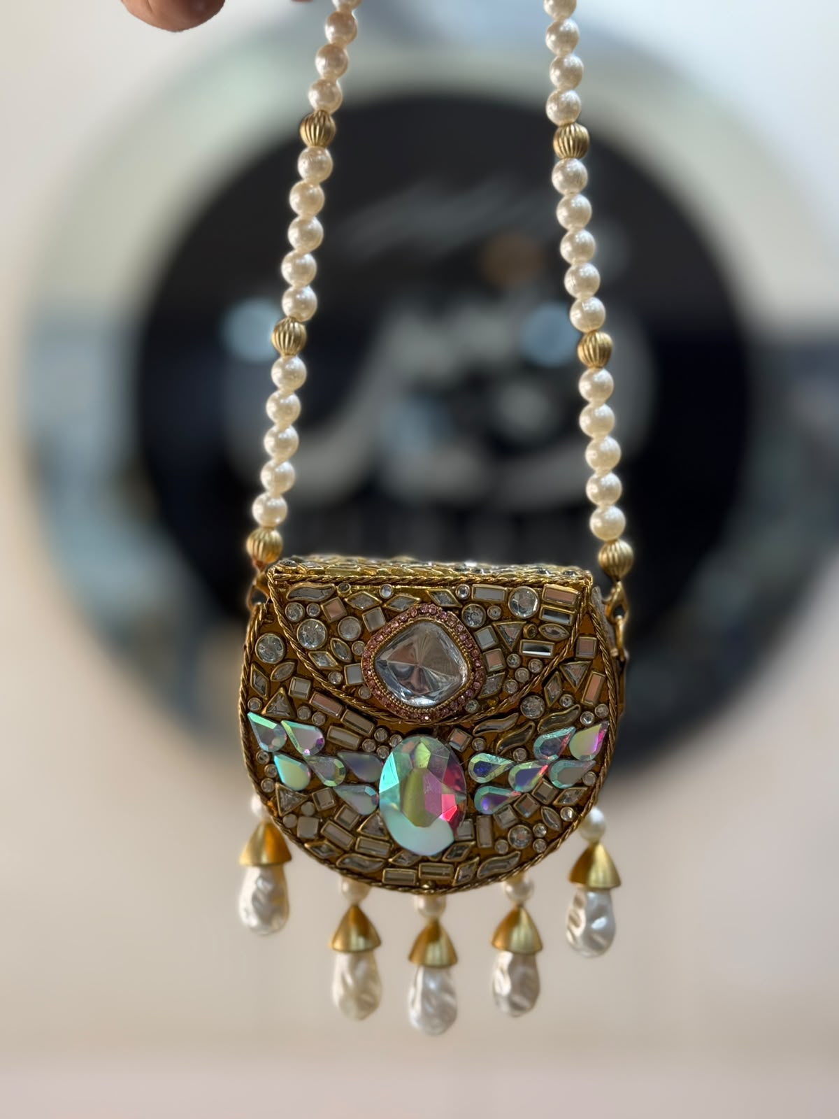Stylish Kundan Turkish Designer Clutch_Small Size_New Arrival_ Design 5