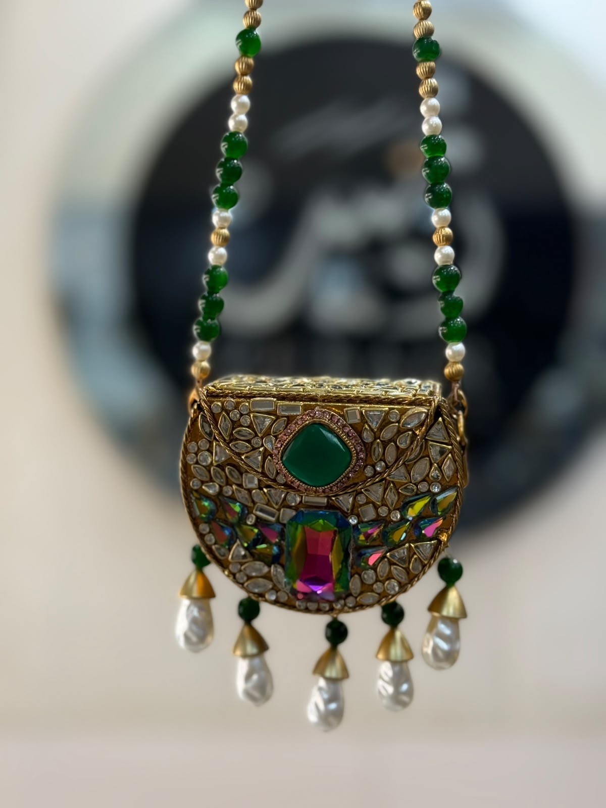 Stylish Kundan Turkish Designer Clutch_Small Size_New Arrival_ Design 6
