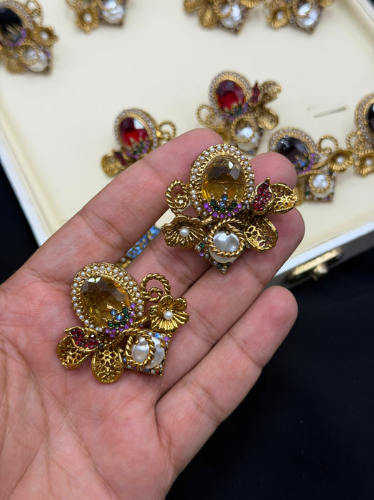 Royal Turkish Designer EarRings | Wedding Collection – New Arrival