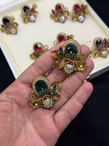 Royal Turkish Designer EarRings | Wedding Collection – New Arrival