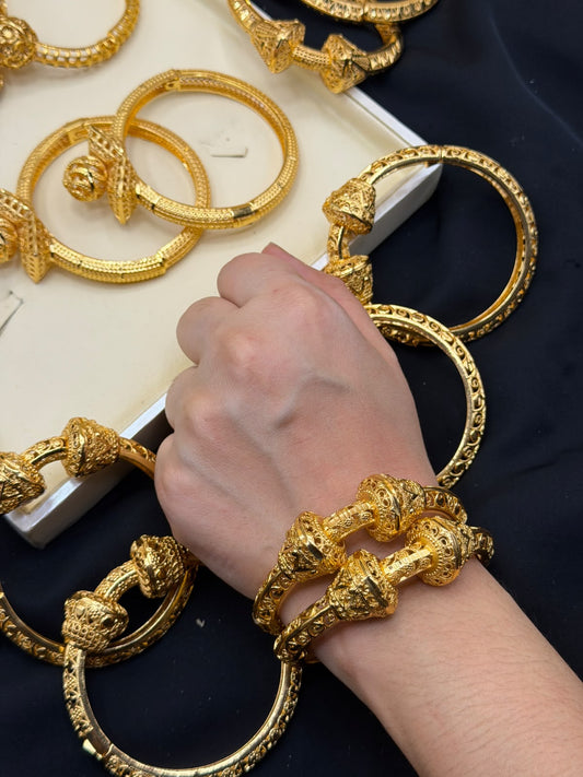 24k Gold Platet Bangles_Per Pair