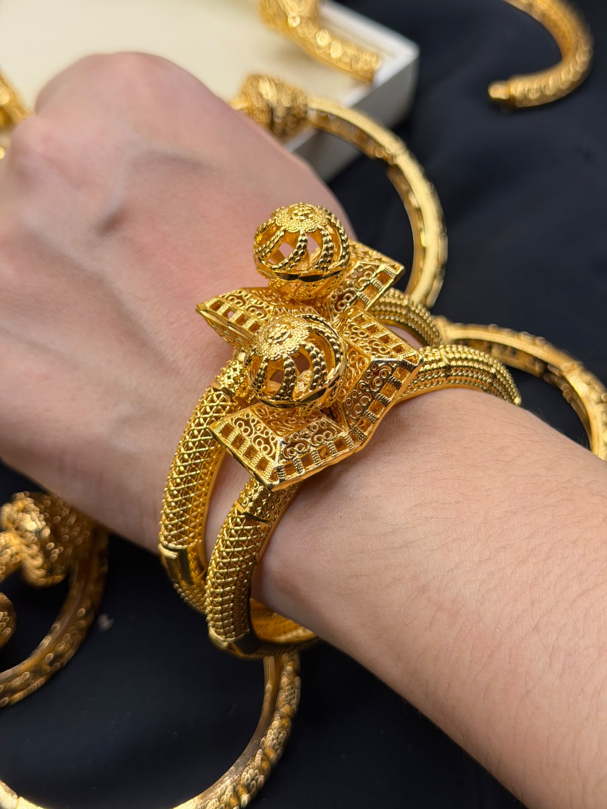 24k Gold Platet Bangles_Per Pair