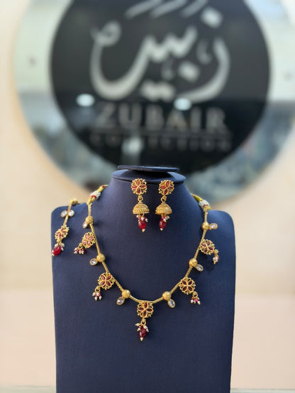 Royal Golden Rajwadi Choker Set – Bridal Necklace & Earrings | Wedding Collection | New Arrival 1