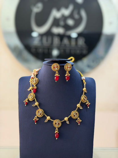 Royal Golden Rajwadi Choker Set – Bridal Necklace & Earrings | Wedding Collection | New Arrival 1