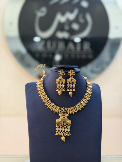 Royal Golden Rajwadi Choker Set – Bridal Necklace & Earrings | Wedding Collection | New Arrival 2