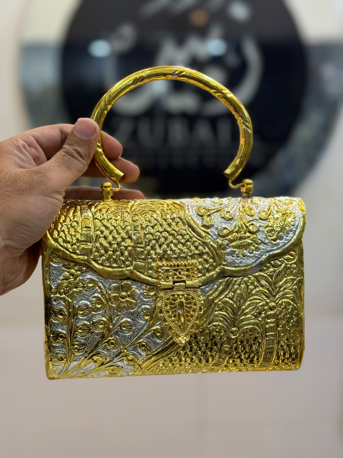2Tune Luxury Traditional Indian Large Metal Clutch_New Arrival_ 5