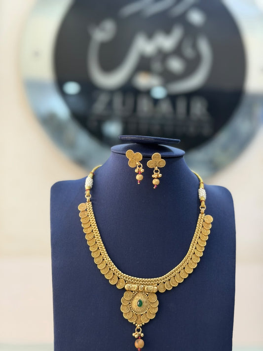 Royal Golden Rajwadi Choker Set – Bridal Necklace & Earrings | Wedding Collection | New Arrival 3