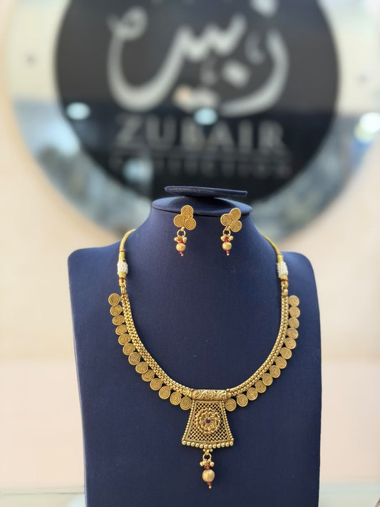 Royal Golden Rajwadi Choker Set – Bridal Necklace & Earrings | Wedding Collection | New Arrival 6