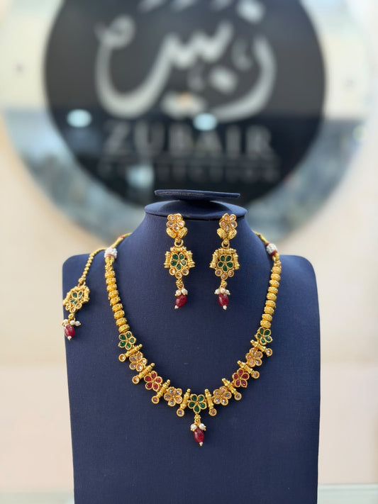 Royal Golden Rajwadi Choker Set – Bridal Necklace & Earrings | Wedding Collection | New Arrival 7