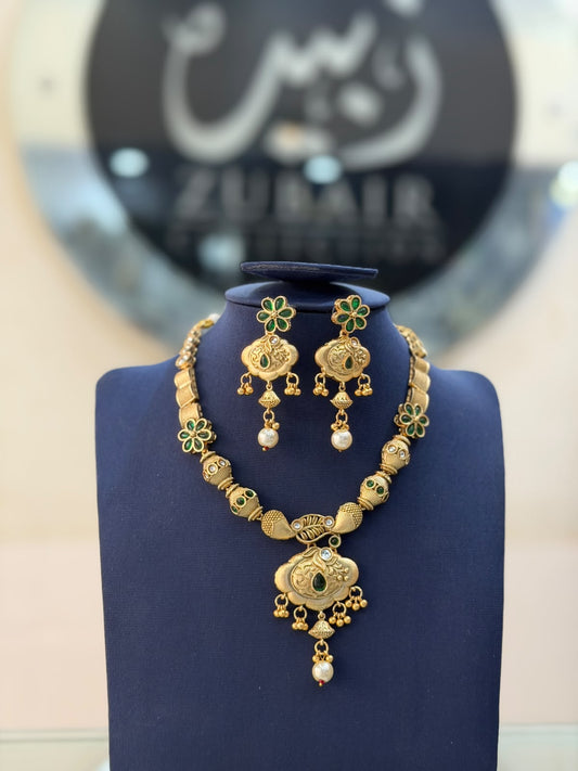 Royal Golden Rajwadi Choker Set – Bridal Necklace & Earrings | Wedding Collection | New Arrival 9