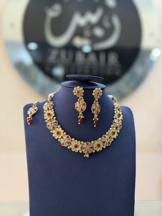Royal Golden Rajwadi Choker Set – Bridal Necklace & Earrings | Wedding Collection | New Arrival 15