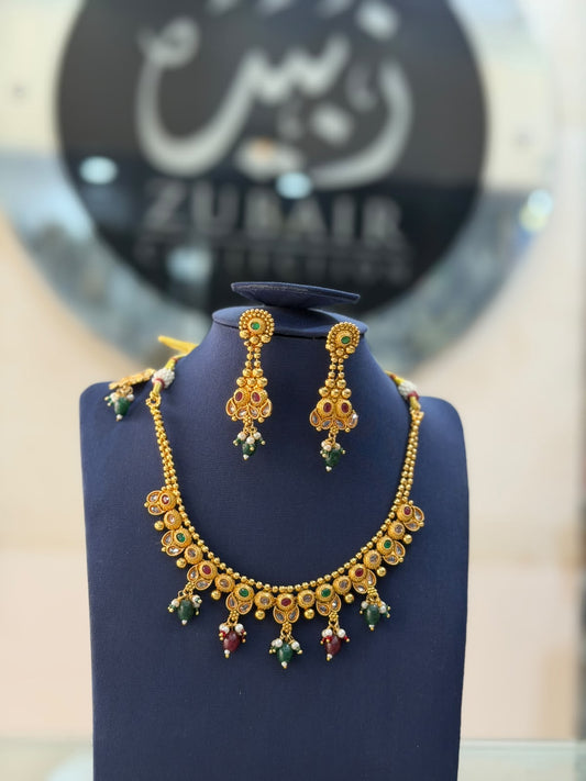Royal Golden Rajwadi Choker Set – Bridal Necklace & Earrings | Wedding Collection | New Arrival 18