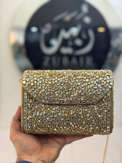 Handmade Designer Large Kundan Clutch_New Arrival_Design 1