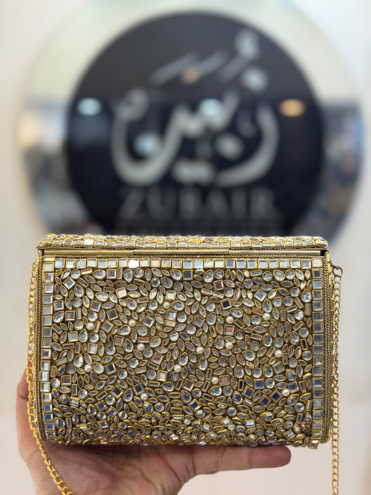 Handmade Designer Large Kundan Clutch_New Arrival_Design 1