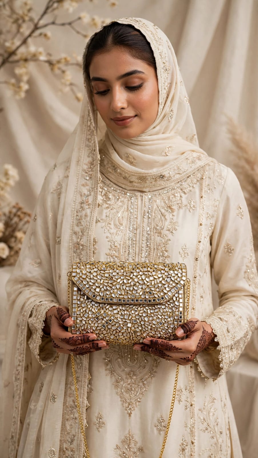 Handmade Designer Large Kundan Clutch_New Arrival_Design 1