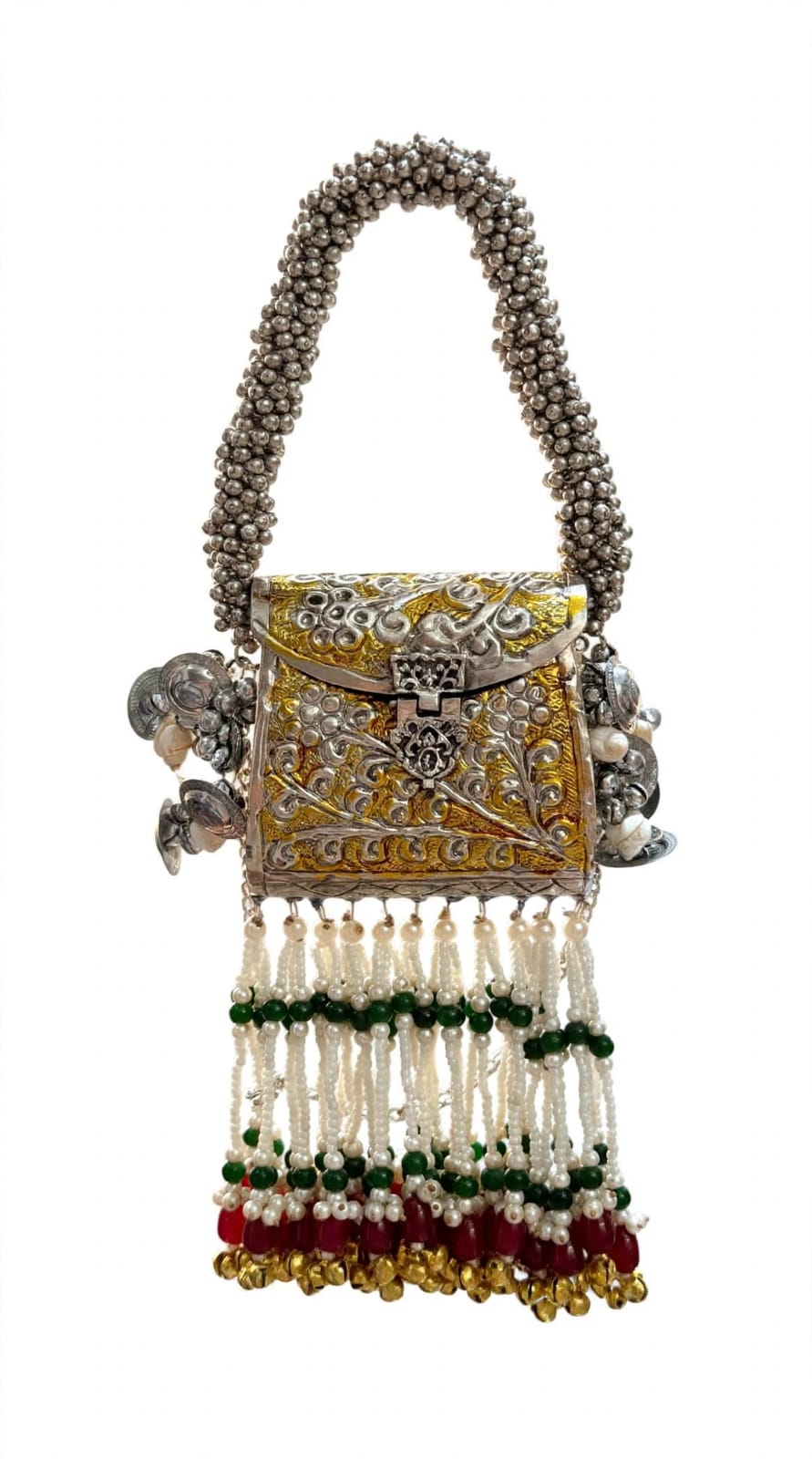 Stylish Indian Silver Designer Metal Clutch_Small Size_New Arrival