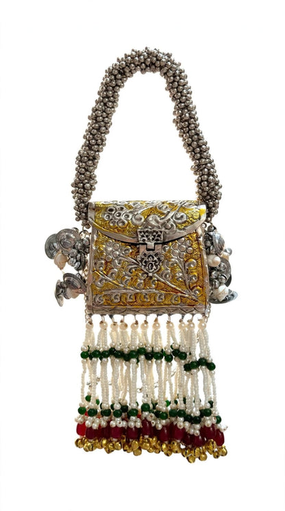 Stylish Indian Silver Designer Metal Clutch_Small Size_New Arrival