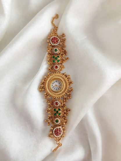 Stylish Ladies Rajwari Designer Golden Watch_New Arrival 2