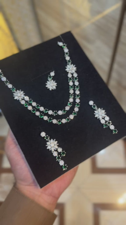 Royal Zircon Necklace Set | Bridal Collection – Design 17