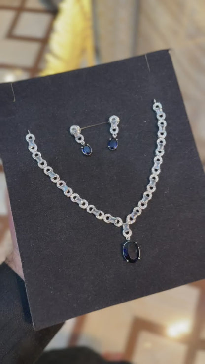 Royal Zircon Necklace Set | Wedding Collection – Design 21