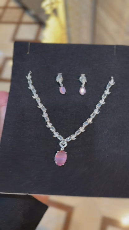Royal Zircon Necklace Set | Wedding Collection – Design 10
