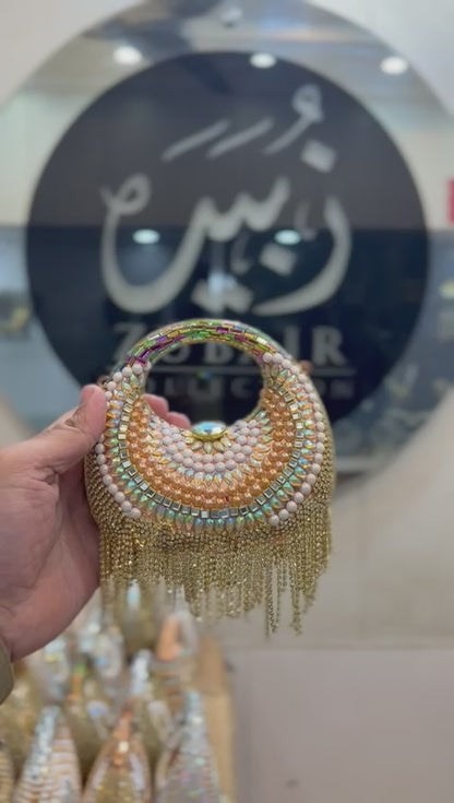 Stylish Acrylic Kundan Clutch_New Design 11