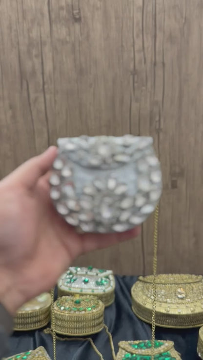 Handmade Luxury Kundan Designer Clutch_New Design 5