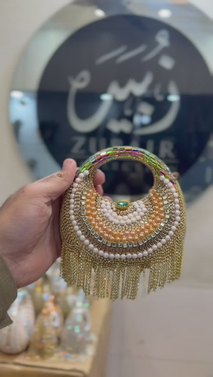 Stylish Acrylic Kundan Clutch_New Design 12