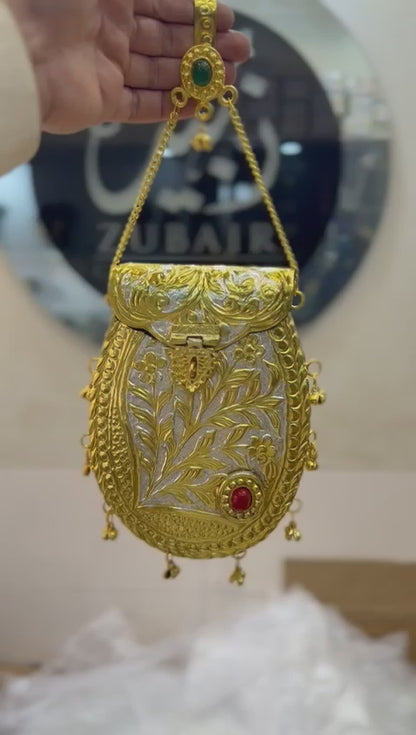 HandMade Luxury Golden Metal Clutch_ New Design 1