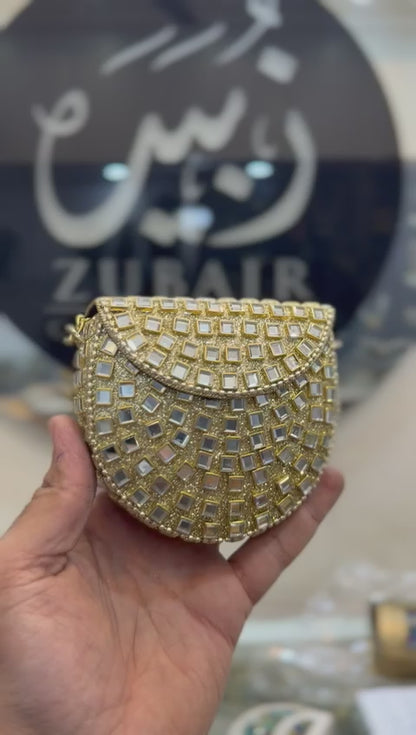 Luxury Handmade Kundan Clutch