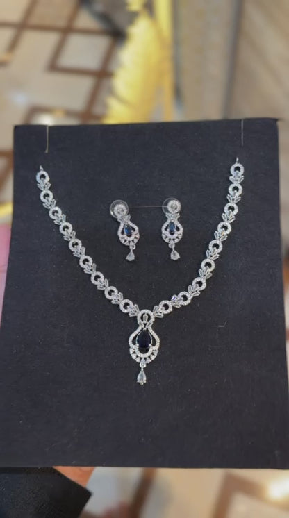 Royal Zircon Necklace Set | Wedding Collection – Design 13