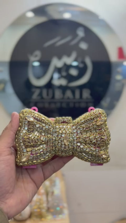 Stylish Acrylic Kundan Clutch_New Design 7