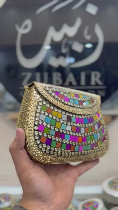 Indian Kundan Golden Clutch_Design 11
