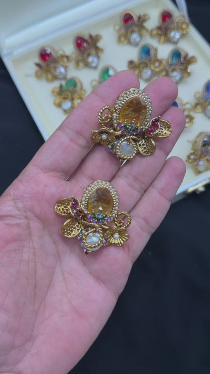 Royal Turkish Designer EarRings | Wedding Collection – New Arrival