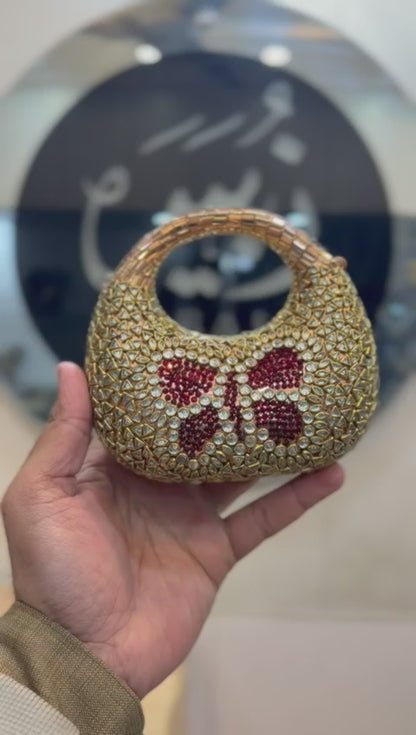Stylish Acrylic Kundan Clutch_New Design 34