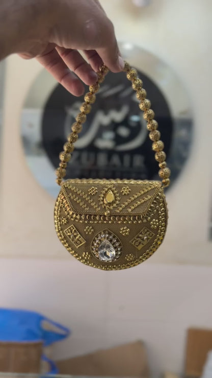 Stylish Heer Collection Golden Clutch_New Design 2