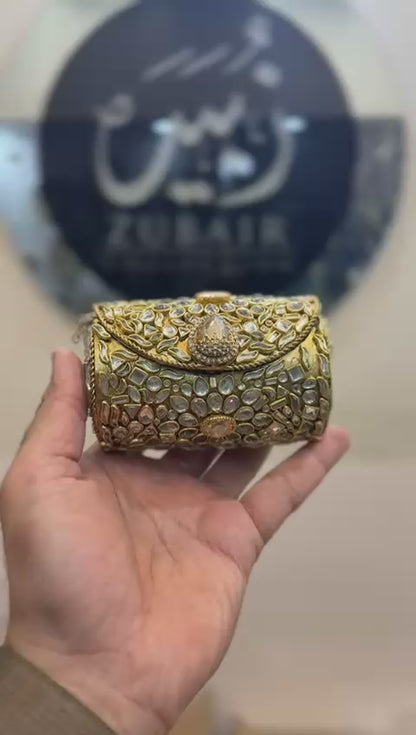 Turkish_Kundan Designer Small Dholki Clutch_Design 49